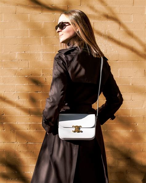 celine triomphe bag street style|celine triomphe bag vintage.